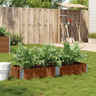 Houten bloempot van massief grenenhout met open bodem en gegalvaniseerde scharnieren - Donkerbruin / 150 x 50 x 21.5 cm