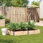 Houten bloempot van massief grenenhout met open bodem en gegalvaniseerde scharnieren - Naturel / 150 x 100 x 21.5 cm