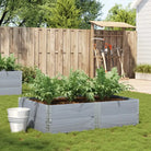 Houten bloempot van massief grenenhout met open bodem en gegalvaniseerde scharnieren - Grijs / 150 x 100 x 41 cm / 1