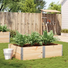Houten bloempot van massief grenenhout met open bodem en gegalvaniseerde scharnieren - Naturel / 150 x 100 x 41 cm / 1