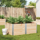 Houten bloempot van massief grenenhout met open bodem en gegalvaniseerde scharnieren - Naturel / 150 x 100 x 60.5 cm