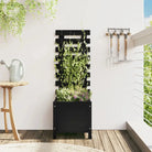 Houten bloempotten en plantenbakken van massief douglashout voor buiten - Zwart grenenhout / 39 x 39.5 x 114 cm / 1