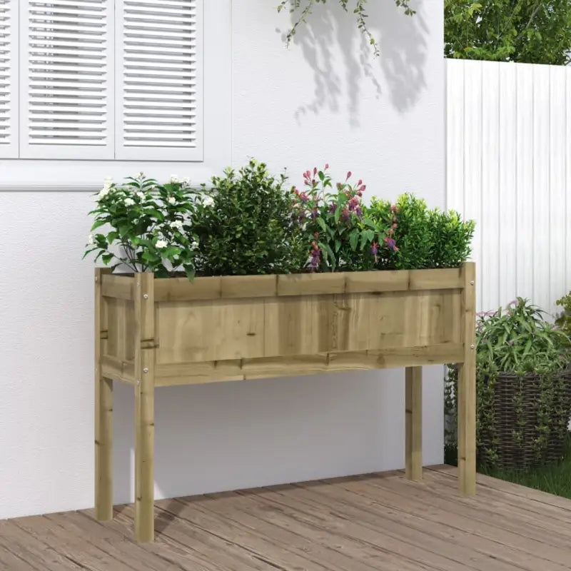 Houten bloempotten en plantenbakken van massief douglashout - Naturel geïmpregneerd / 1 - Bloempotten & plantenbakken