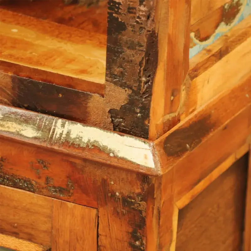 Houten boekenkast in antieke stijl van massief gerecycled hout - Multikleur / 1 - Boekenkasten