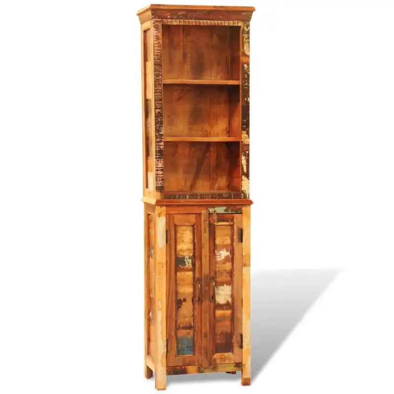 Houten boekenkast in antieke stijl van massief gerecycled hout - Multikleur / 1 - Boekenkasten