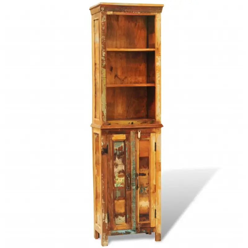 Houten boekenkast in antieke stijl van massief gerecycled hout - Multikleur / 1 - Boekenkasten