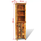 Houten boekenkast in antieke stijl van massief gerecycled hout - Multikleur / 1 - Boekenkasten