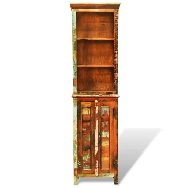 Houten boekenkast in antieke stijl van massief gerecycled hout - Multikleur / 1 - Boekenkasten