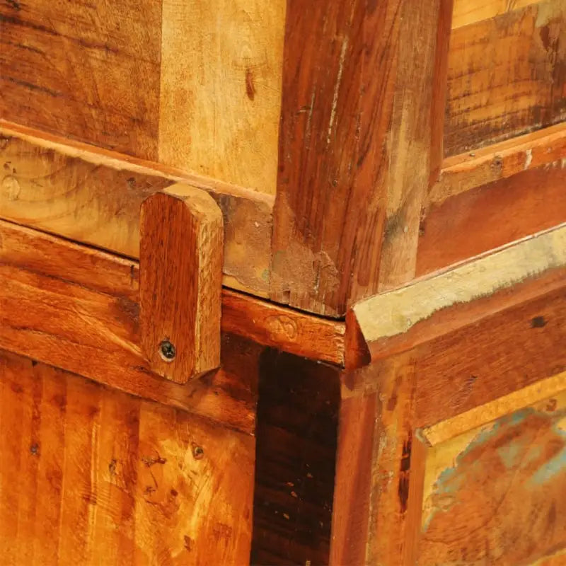 Houten boekenkast in antieke stijl van massief gerecycled hout - Multikleur / 1 - Boekenkasten