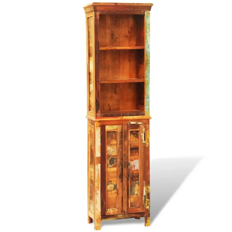 Houten boekenkast in antieke stijl van massief gerecycled hout - Multikleur / 1 - Boekenkasten