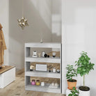 Houten boekenkast in grijs sonoma met bewerkt hout voor stijlvol interieur - Grijs sonoma / 1 - Boekenkasten