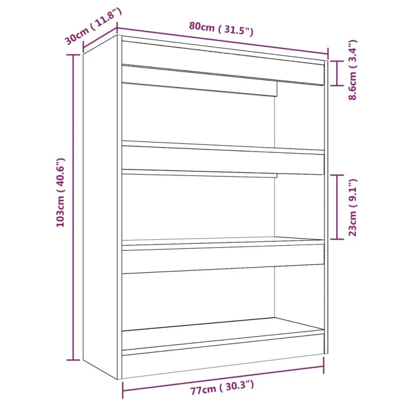 Houten boekenkast in grijs sonoma met bewerkt hout voor stijlvol interieur - Grijs sonoma / 1 - Boekenkasten