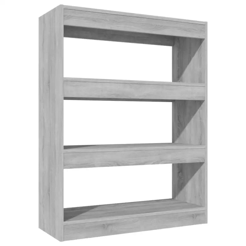 Houten boekenkast in grijs sonoma met bewerkt hout voor stijlvol interieur - Grijs sonoma / 1 - Boekenkasten