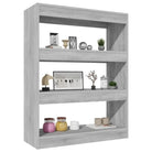 Houten boekenkast in grijs sonoma met bewerkt hout voor stijlvol interieur - Grijs sonoma / 1 - Boekenkasten