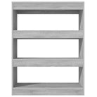 Houten boekenkast in grijs sonoma met bewerkt hout voor stijlvol interieur - Grijs sonoma / 1 - Boekenkasten