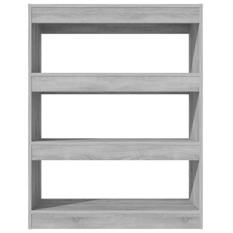 Houten boekenkast in grijs sonoma met bewerkt hout voor stijlvol interieur - Grijs sonoma / 1 - Boekenkasten