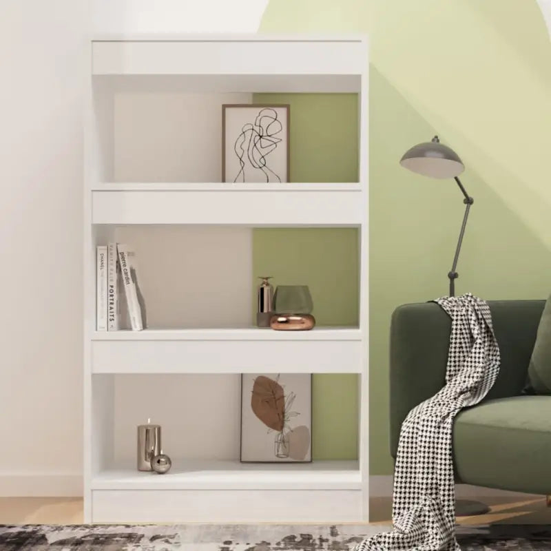 Houten boekenkast in hoogglans wit met bewerkt hout en klassiek ontwerp - Boekenkasten