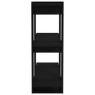 Houten boekenkast met kamerscherm gebruikt voor een strak interieur - Zwart / 1 - Boekenkasten