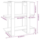 Houten boekenkast met kamerscherm gebruikt voor een strak interieur - Zwart / 1 - Boekenkasten