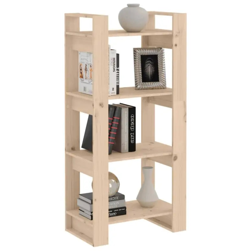 Houten boekenkast met massief grenenhout die ook als kamerscherm wordt gebruikt - Boekenkasten