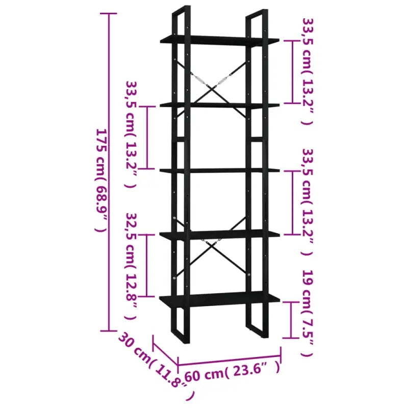 Houten boekenkast met metalen frame levering bevat modern industrieel design - Boekenkasten
