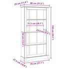 Houten boekenkast met Mexicaanse charme en rustieke uitstraling - Bruin / 1 / 150 cm - Boekenkasten