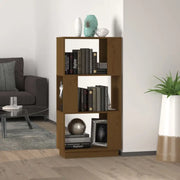 Houten boekenkast met multifunctioneel design en natuurlijk mangohout - Honingbruin / 1 - Boekenkasten