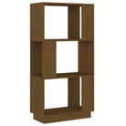 Houten boekenkast met multifunctioneel design en natuurlijk mangohout - Honingbruin / 1 - Boekenkasten