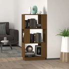 Houten boekenkast met multifunctioneel design en natuurlijk mangohout - Honingbruin / 1 - Boekenkasten