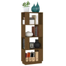 Houten boekenkast met multifunctioneel ontwerp in mangohout - Honingbruin / 1 - Boekenkasten