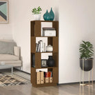 Houten boekenkast met multifunctioneel ontwerp in mangohout - Honingbruin / 1 - Boekenkasten