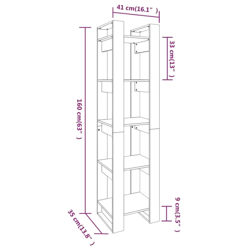 Houten boekenkast van massief grenenhout met klassiek ontwerp - Boekenkasten