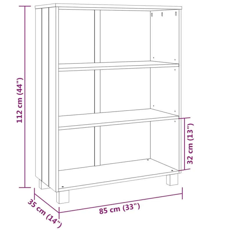 Houten boekenkast van massief grenenhout voor een stijlvolle inrichting - Boekenkasten