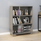 Houten boekenkast van massief grenenhout voor een stijlvolle inrichting - Lichtgrijs / 1 - Boekenkasten