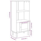 Houten boekenkast van massief grenenhout voor een stijlvolle inrichting - Bruin / 1 - Boekenkasten