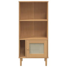 Houten boekenkast van massief grenenhout voor een stijlvolle inrichting - Bruin / 1 - Boekenkasten