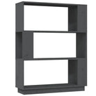 Houten boekenkast van massief grenenhout voor stijlvolle opbergruimte - Grijs / 1 - Boekenkasten