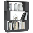 Houten boekenkast van massief grenenhout voor stijlvolle opbergruimte - Grijs / 1 - Boekenkasten