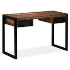 Houten bureau in industriële stijl van massief gerecycled hout - 120 x 50 x 76 cm / massief gerecycled hout - Bureaus