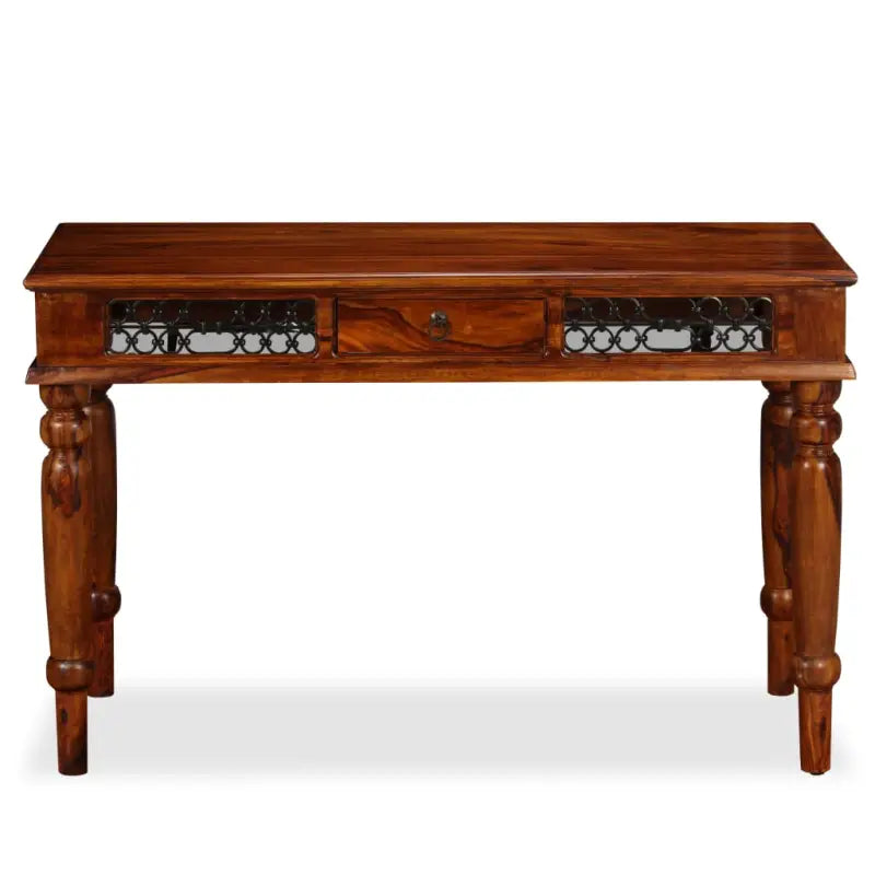 Houten bureau van massief acaciahout met antiek ontwerp voor woonkamer - 120 x 50 x 76 cm - Bureaus