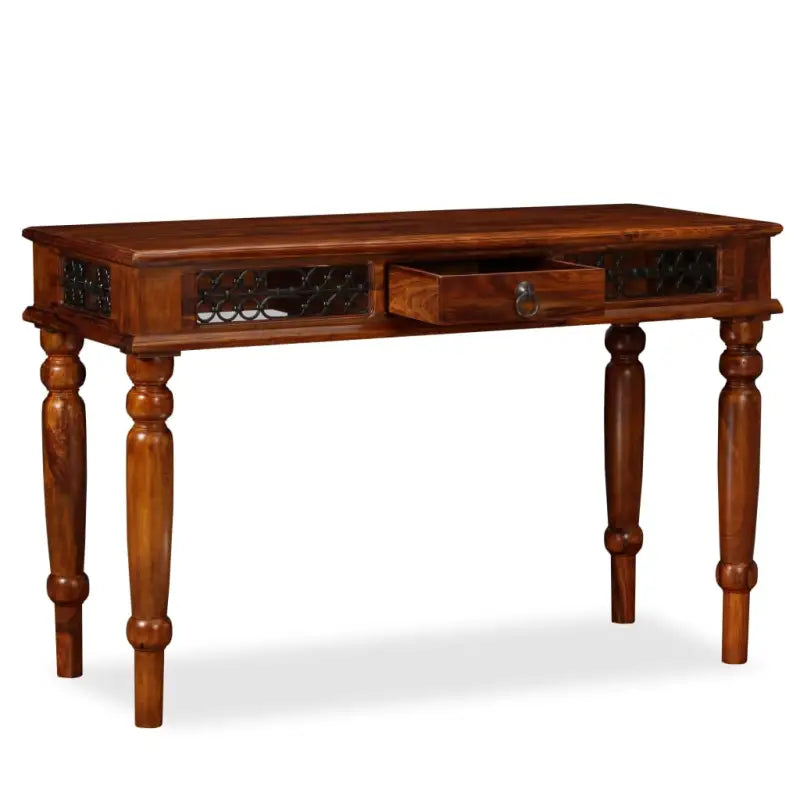 Houten bureau van massief acaciahout met antiek ontwerp voor woonkamer - 120 x 50 x 76 cm - Bureaus