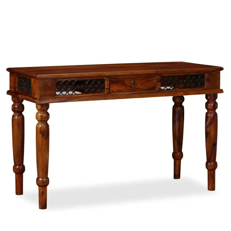 Houten bureau van massief acaciahout met antiek ontwerp voor woonkamer - 120 x 50 x 76 cm - Bureaus