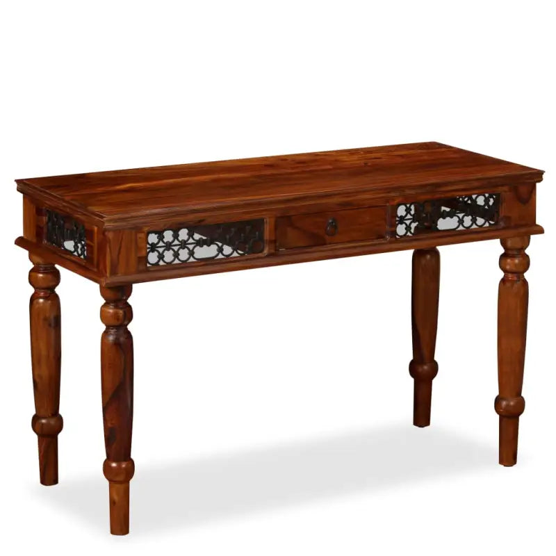 Houten bureau van massief acaciahout met antiek ontwerp voor woonkamer - 120 x 50 x 76 cm - Bureaus
