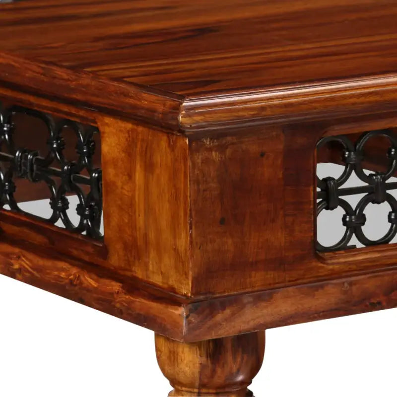 Houten bureau van massief acaciahout met antiek ontwerp voor woonkamer - 120 x 50 x 76 cm - Bureaus