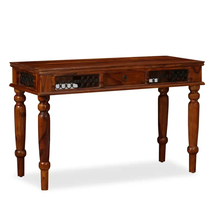 Houten bureau van massief acaciahout met antiek ontwerp voor woonkamer - 120 x 50 x 76 cm - Bureaus