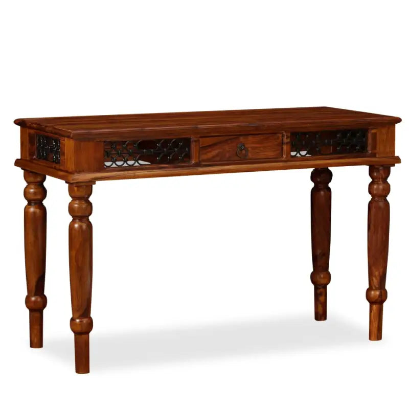 Houten bureau van massief acaciahout met antiek ontwerp voor woonkamer - 120 x 50 x 76 cm - Bureaus