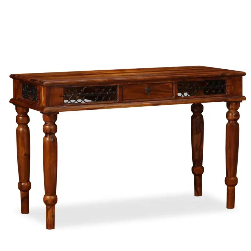 Houten bureau van massief acaciahout met antiek ontwerp voor woonkamer - 120 x 50 x 76 cm - Bureaus