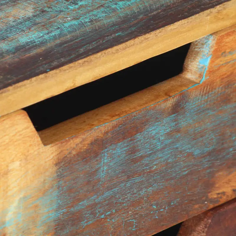 Houten bureau van massief gerecycled hout met uniek vintage karakter - massief gerecycled hout - Bureaus