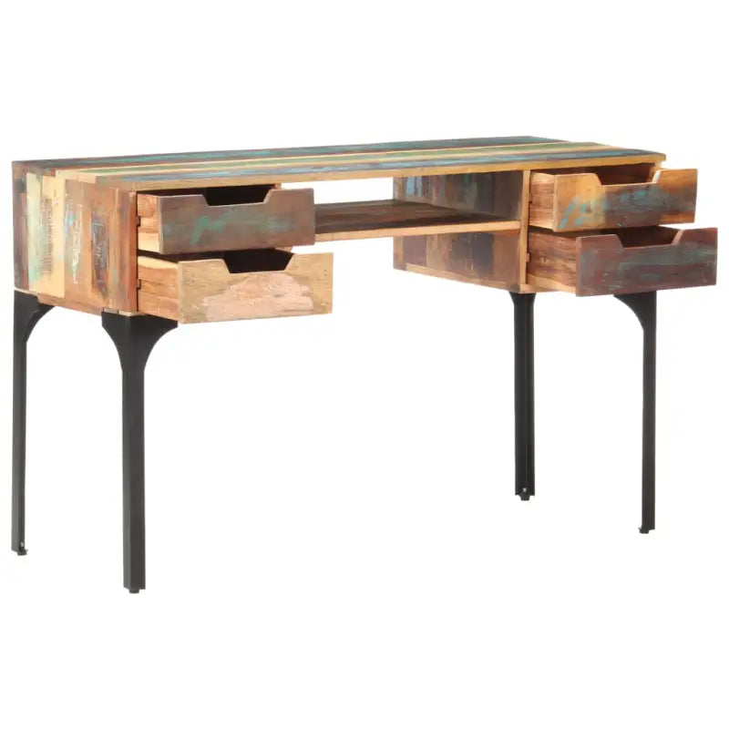 Houten bureau van massief gerecycled hout met uniek vintage karakter - massief gerecycled hout - Bureaus