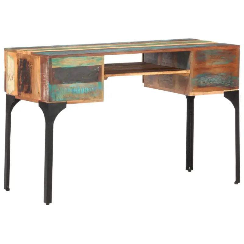 Houten bureau van massief gerecycled hout met uniek vintage karakter - massief gerecycled hout - Bureaus